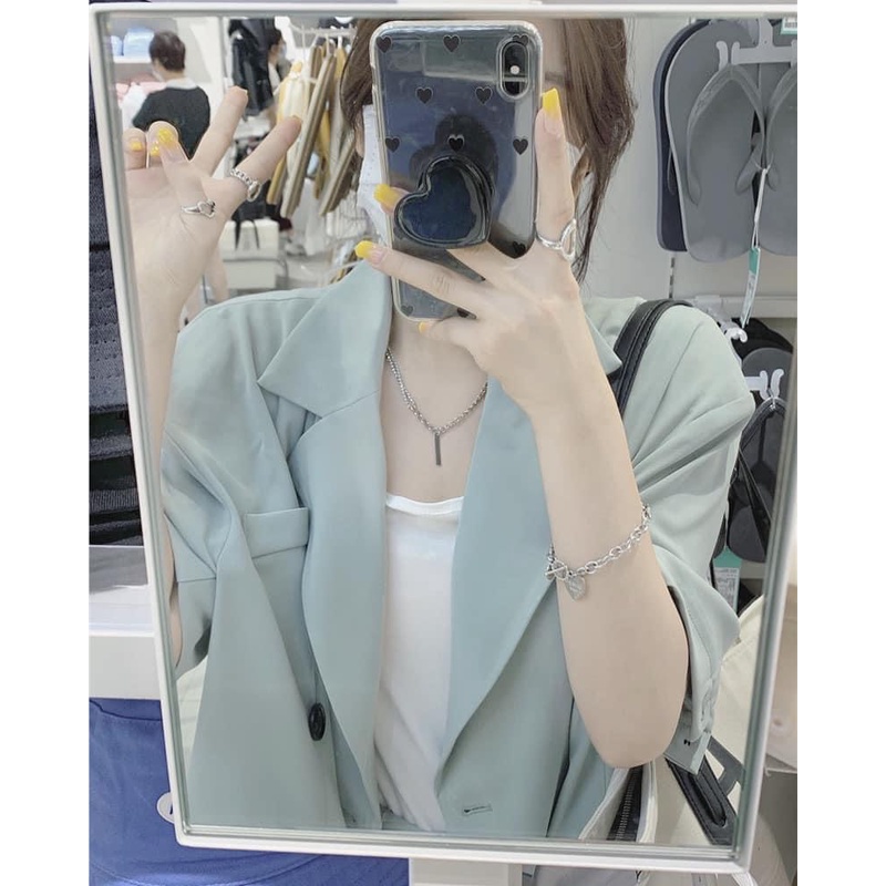 Set áo vest nhiều màu form rộng kèm quần short đùi phong cách công sở Hàn Quốc trẻ trung lịch sự | BigBuy360 - bigbuy360.vn
