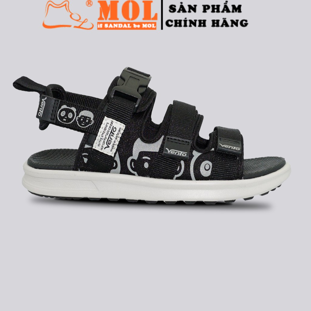 Giày sandal Vento nữ 3 quai ngang có quai hậu tháo rời mang đi học đi biển du lịch NB80B