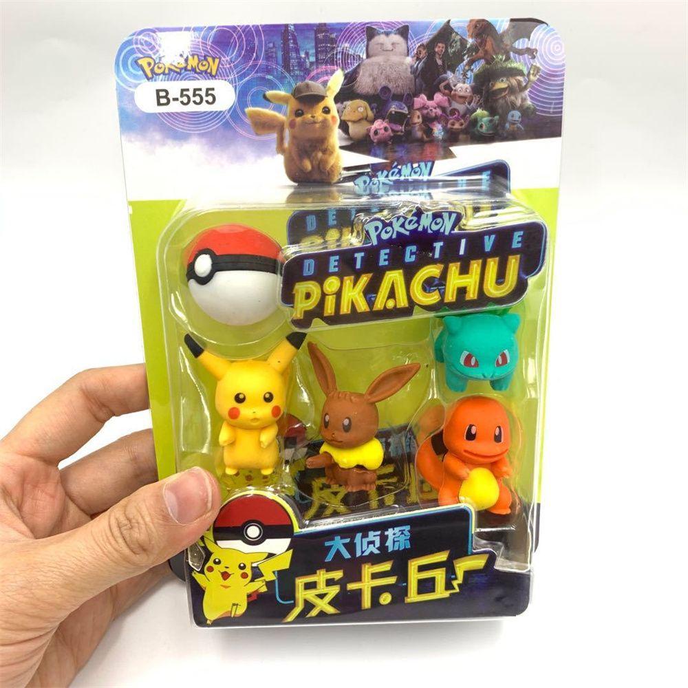 Hộp 5 Gôm Tẩy Tạo Hình Nhân Vật Hoạt Hình Pokemon
