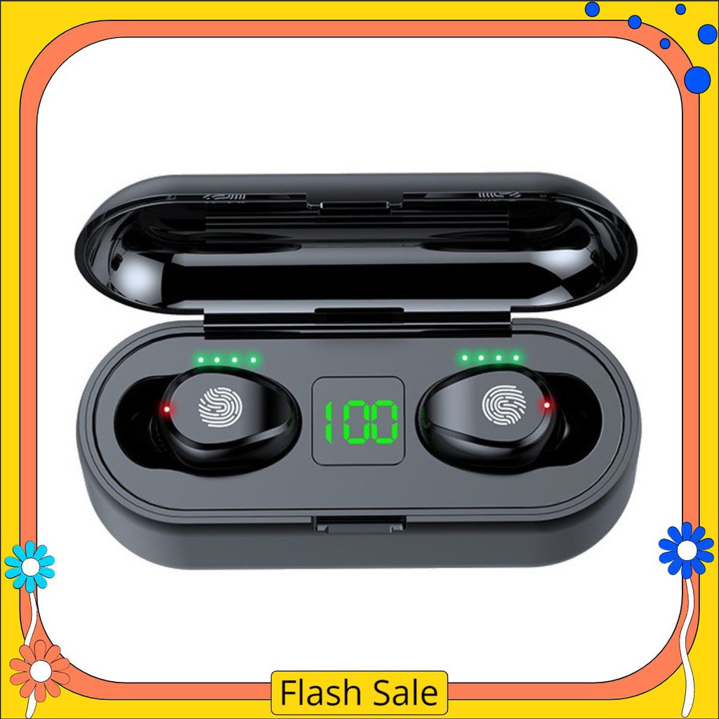 Tai Nghe Bluetooth Không Dây Amoi F9 Nút Cảm Ứng Kiêm Pin Sạc Dự Phòng autumn_shop1