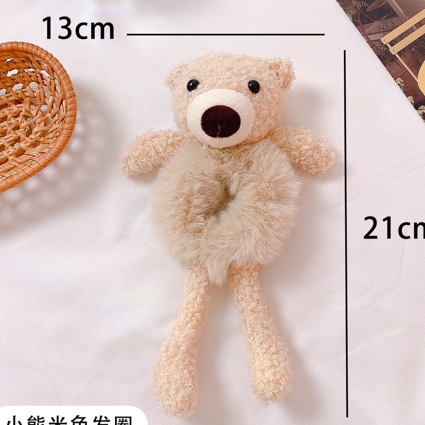 Dây Cột Tóc Hình Gấu Bông Dễ Thương Phong Cách Hàn Quốc, Vòng Tay Gấu Cute AMKO CT05