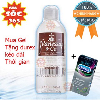 Gel bôi trơn Nhật Bản Vanessa & Co Chai lớn 200ml có quà tặng