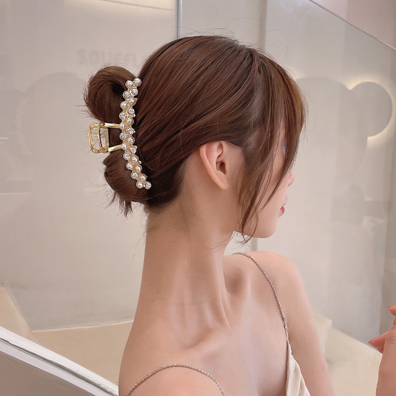 Kẹp Tóc Kim Loại Cỡ Lớn Thanh Lịch Phong Cách Hàn Quốc