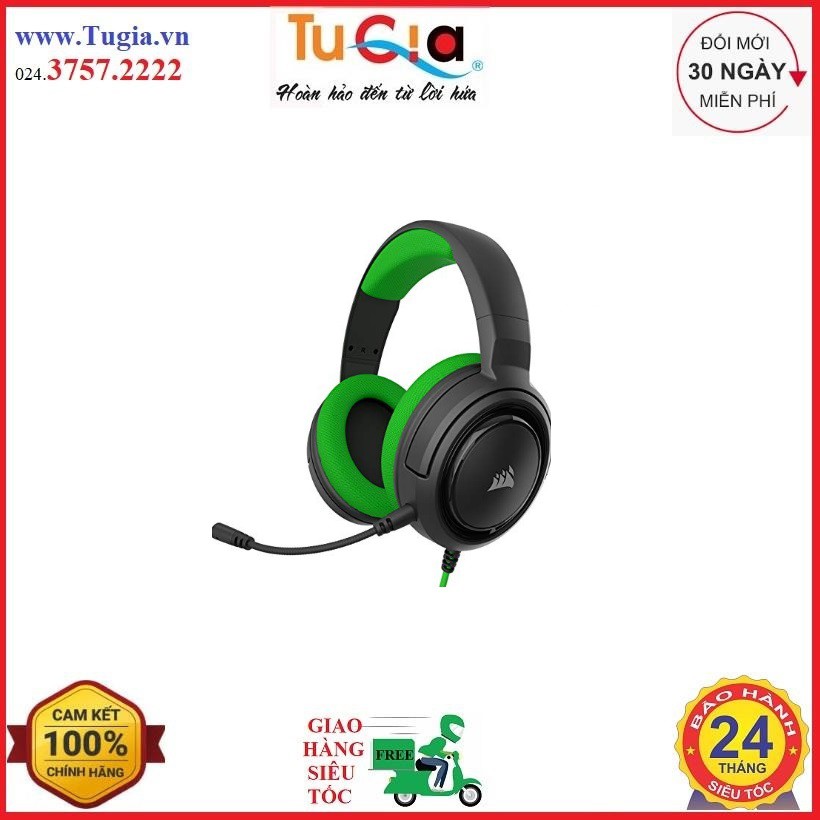 Tai nghe Corsair HS35 Stereo Drivers 50mm - không kèm jack chia Y (CA-9011198-AP / CA-9011196-AP / CA-9011197-AP)