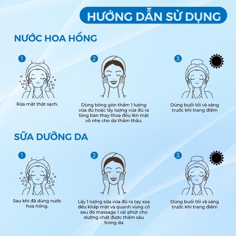 Bộ Trắng Da - Bộ Dưỡng Da Chiết Xuất Từ Collagen 3w Clinic Hàn Quốc [NƯỚC HOA HỒNG + SỮA DƯỠNG]