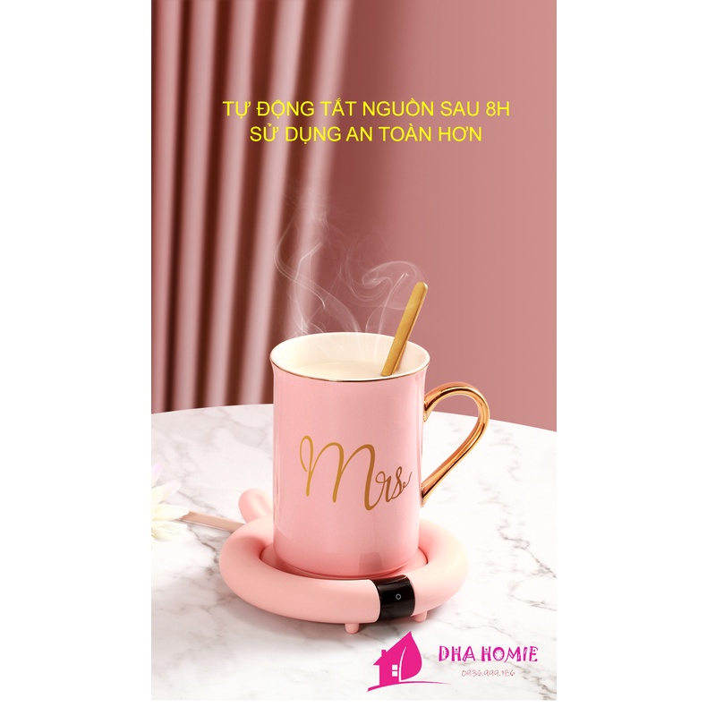 Đế Hâm Nóng Đồ Uống Cảm Ứng Thông Minh, Máy Làm Nóng Sữa Hiệu Quả Nhanh Chóng Dễ Dàng Mang Theo - DHA HOMIE