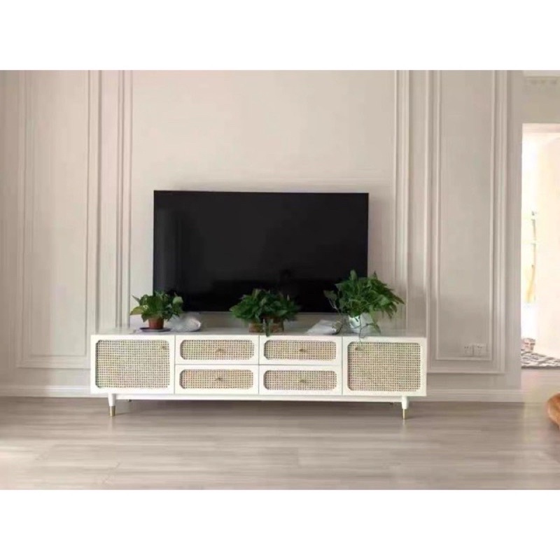 Tủ trang trí kết hợp lưới mây mắt cáo