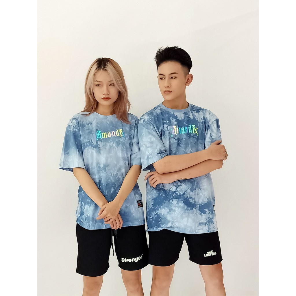 Áo thun loang màu form rộng tay lỡ nam nữ Phông tiedye Unisex phản quang Local Brand Chính Hãng Mi Midori