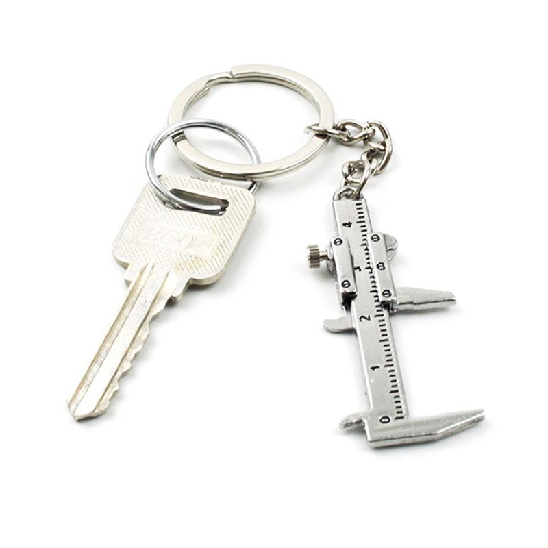 Móc khóa hình thước đo nhỏ nhắn bằng kim loại độc đáo