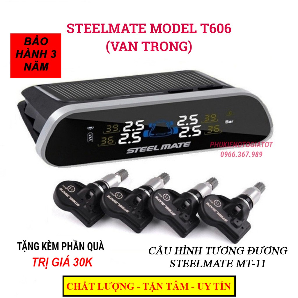 Cảm biến áp suất lốp STEELMATE T606  (Cấu hình tương đương Steelmate MT11)