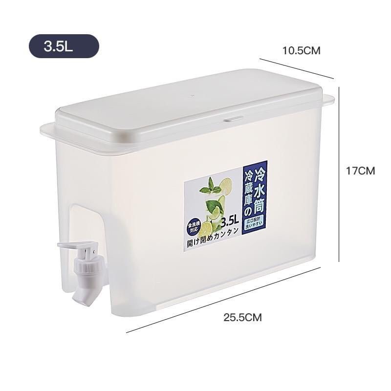 [Giải nhiệt mùa hè] Hộp đựng nước - Bình đựng nước có vòi để tủ lạnh tiện dụng 3.5 lít