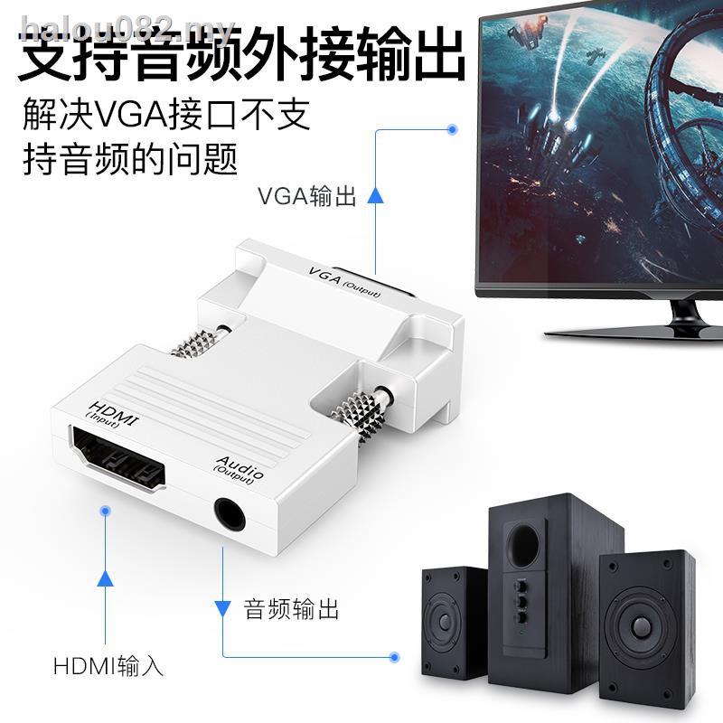 Bộ Chuyển Đổi Nguồn Âm Thanh Komanshi Hdmi Sang Vga Cho Màn Hình Máy Tính / Notebook / Tv Box / Vja Hdim