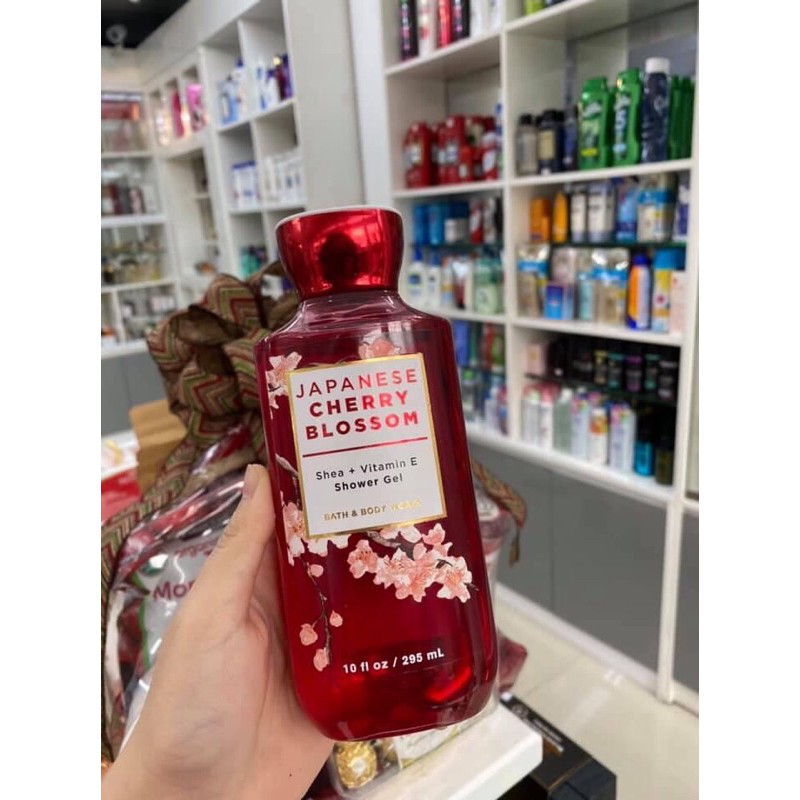 🌸🌸🌸   GEL TẮM CHERRY BLOSSOM Shea & Vitamin E Shower Gel - 295ML