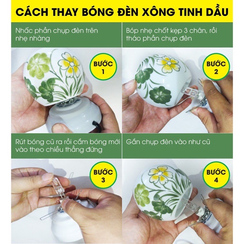 🌟 [FREESHIP CÓ CHỌN MẪU] ⭐️ ĐÈN XÔNG TINH DẦU ✨ GỐM SỨ BÁT TRÀNG ✨ MẪU ĐẸP NGẪU NHIÊN ✨ SIZE TO VÀ NHỠ