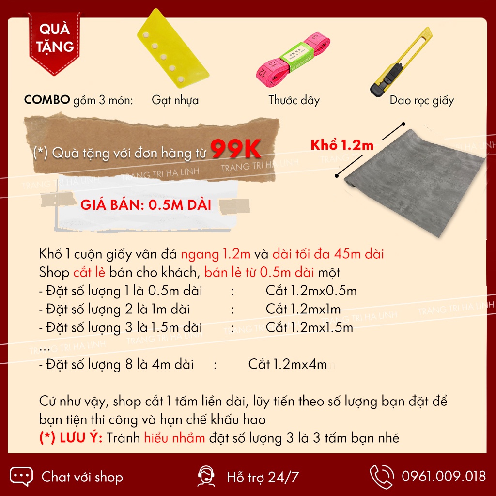 Giấy dán tường màu xi măng bê tông xám đẹp giá rẻ