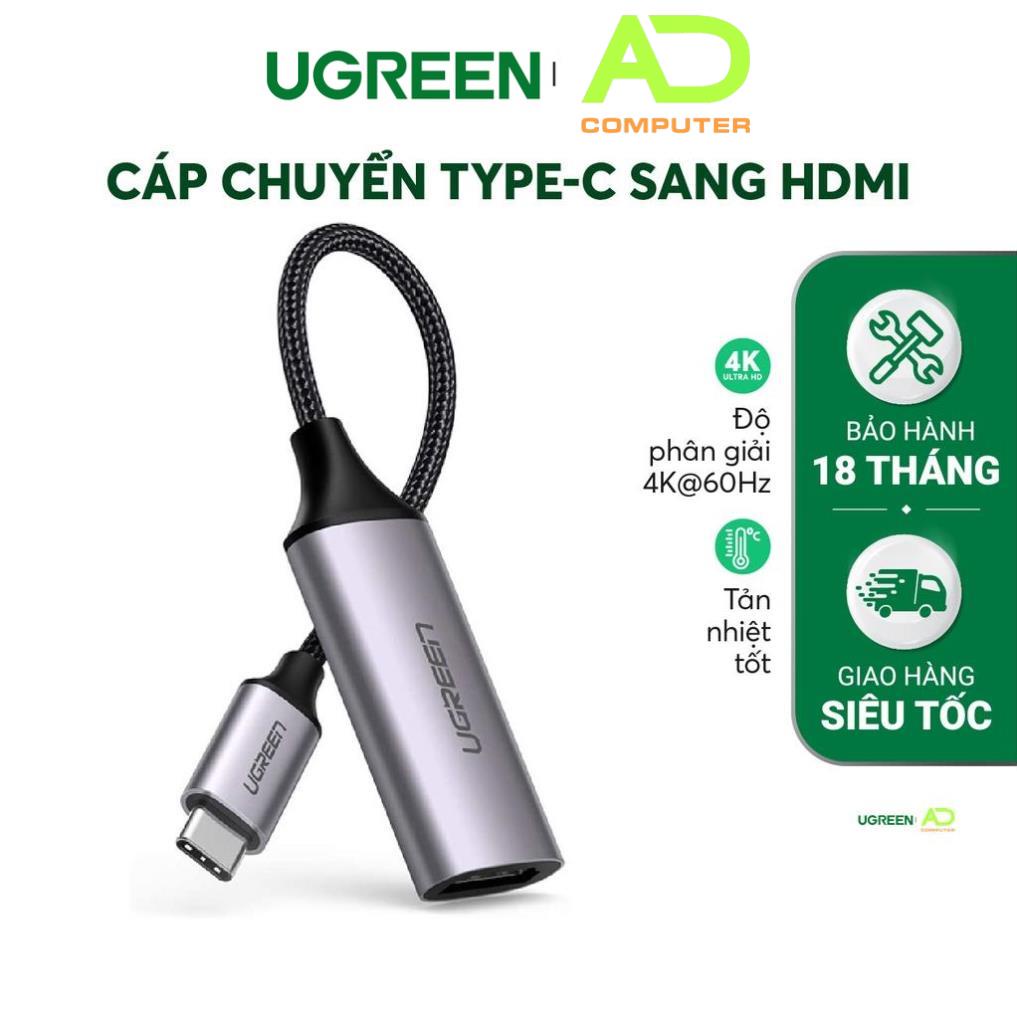 Cáp chuyển USB TYPE C sang HDMI UGREEN 70444 - Hàng phân phối chính hãng - Bảo hành 18 tháng