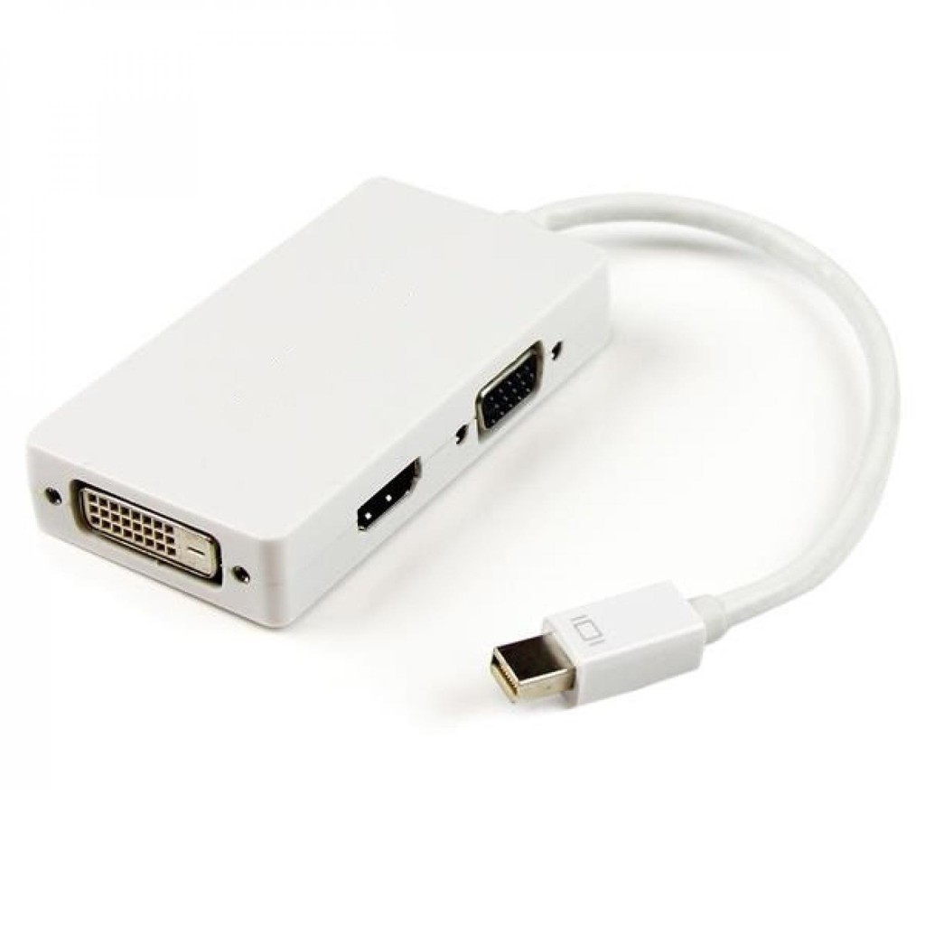 Bộ chuyển đổi 3 trong 1 Mini Displayport sang HDMI DVI VGA Macbook Air iMac Mini Pro