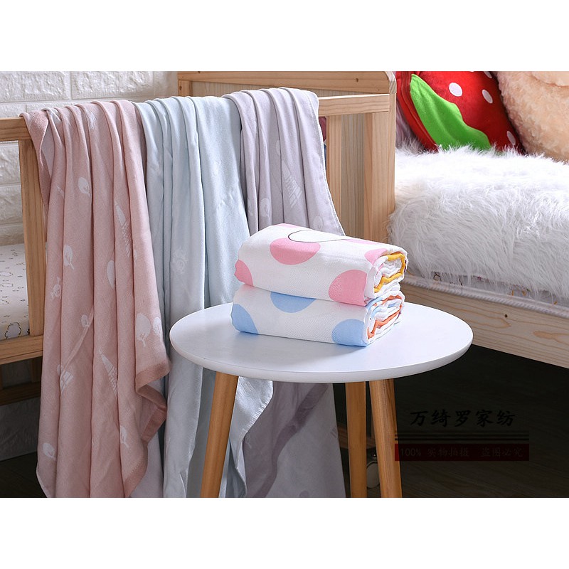 Chăn (mền) đũi cho bé sợi tre thiên nhiên và sợi Cotton, lsiêu mềm mịn, KT: 110x110cm, Minh House