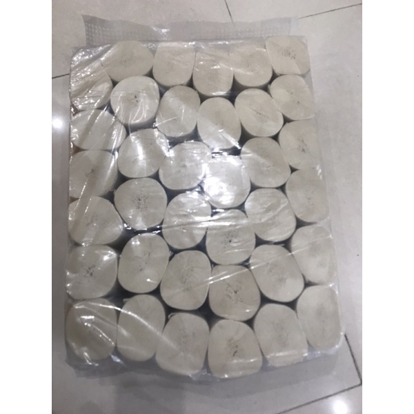 Giấy vệ sinh không tẩy gấu vàng 36 cuộn không lõi nội địa Trung hàng loại 1