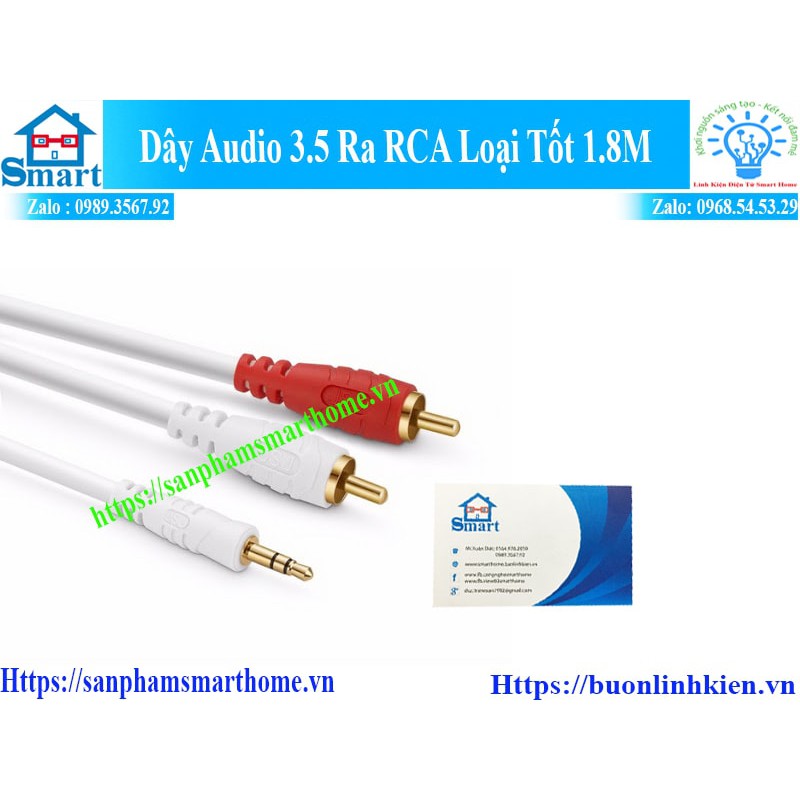 Dây audio 3.5 ra RCA 1.8mm