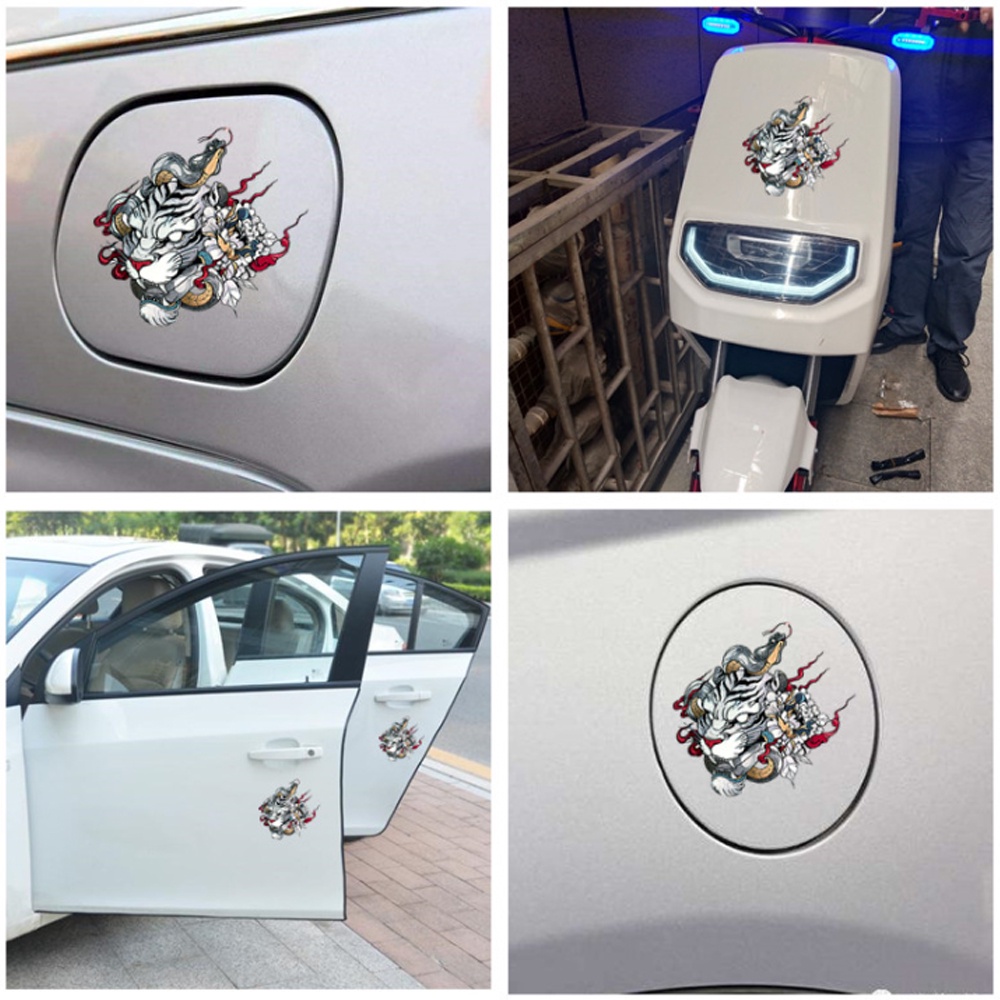 Đề Can Dán Trang Trí Xe Hơi / Laptop / Xe Tải Hình Đầu Hổ Chống Thấm