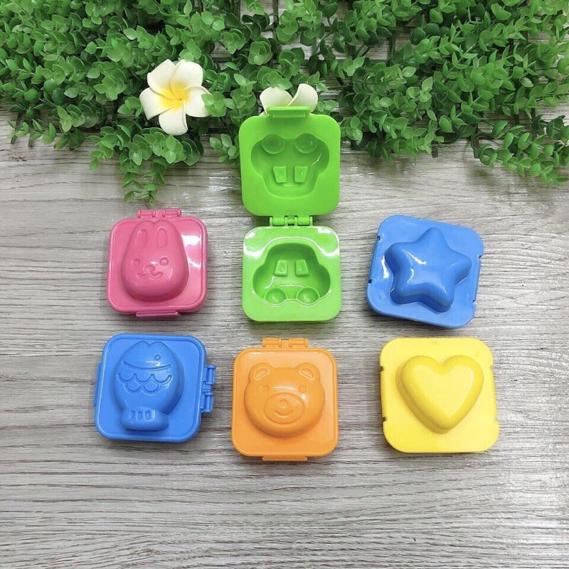 Set 6 khuôn cơm bento ăn dặm kiểu Nhật tạo hình dễ thương vui nhộn cho bé