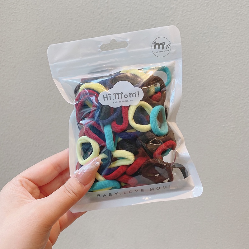 Set 100 dây buộc tóc cao su nhiều màu sắc