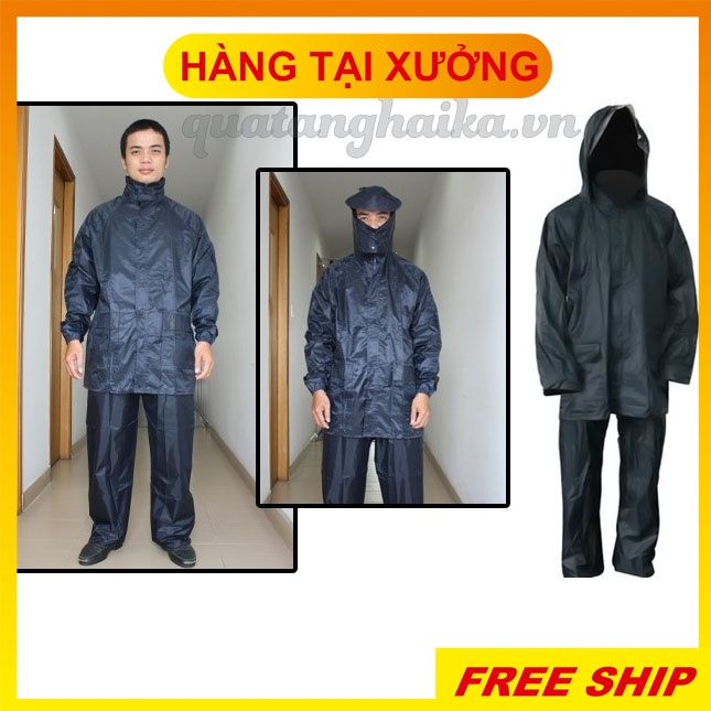 Áo mưa bộ Vải dù 2 lớp (Có BảoHành)- Có Phản Quang - Nón, quần, áo rời / Chất liệu vải dù CHỐNG THẤM, BÁM NƯỚC HOÀN TOÀN