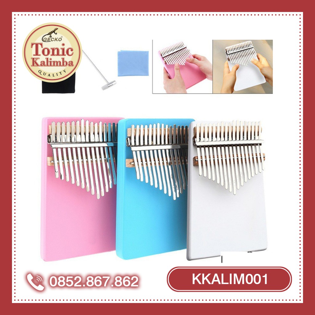 Đàn Kalimba 17 phím gỗ tròn cứng Nigeria nguyên khối Mahagony KKALIM001-TONIC Hàng chính hãng