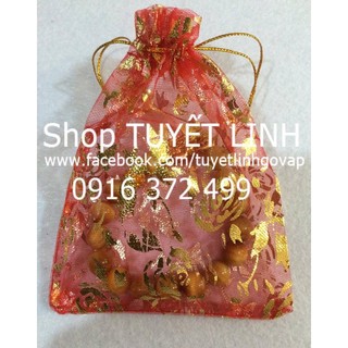 Túi Voan Dây Rút in hình Hoa Hồng : 55k / 10 túi