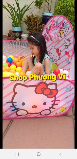 lều bóng kitty hồng hoặc doremon xanh ,không kèm bóng( khách chọn mẫu nhắn em)