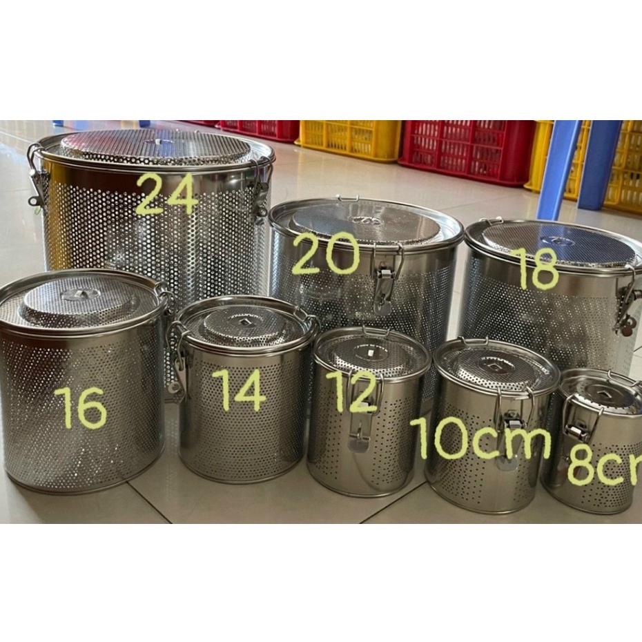 Lồng Hầm Gia Vị, lọc gia vị lưới cứng Inox 304