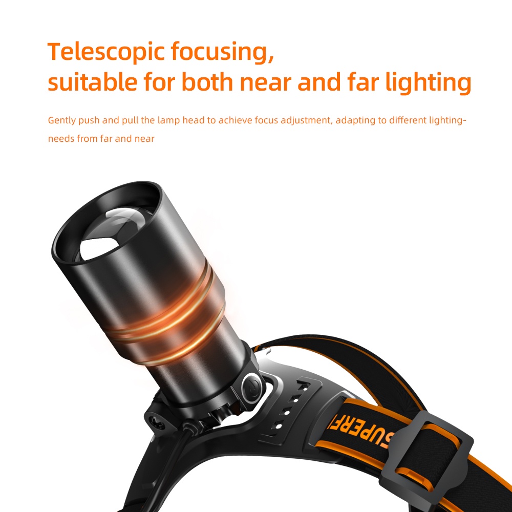 SUPERFIRE HL71 Đèn pin đội đầu siêu sáng cao cấp