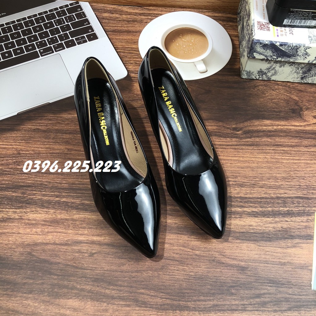 [Xả hàng] Giày cao gót ❤️FREESHIP❤️ giày da bóng gót nhọn 5cm siêu xinh