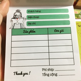 Hoá đơn bán hàng mini mỹ phẩm