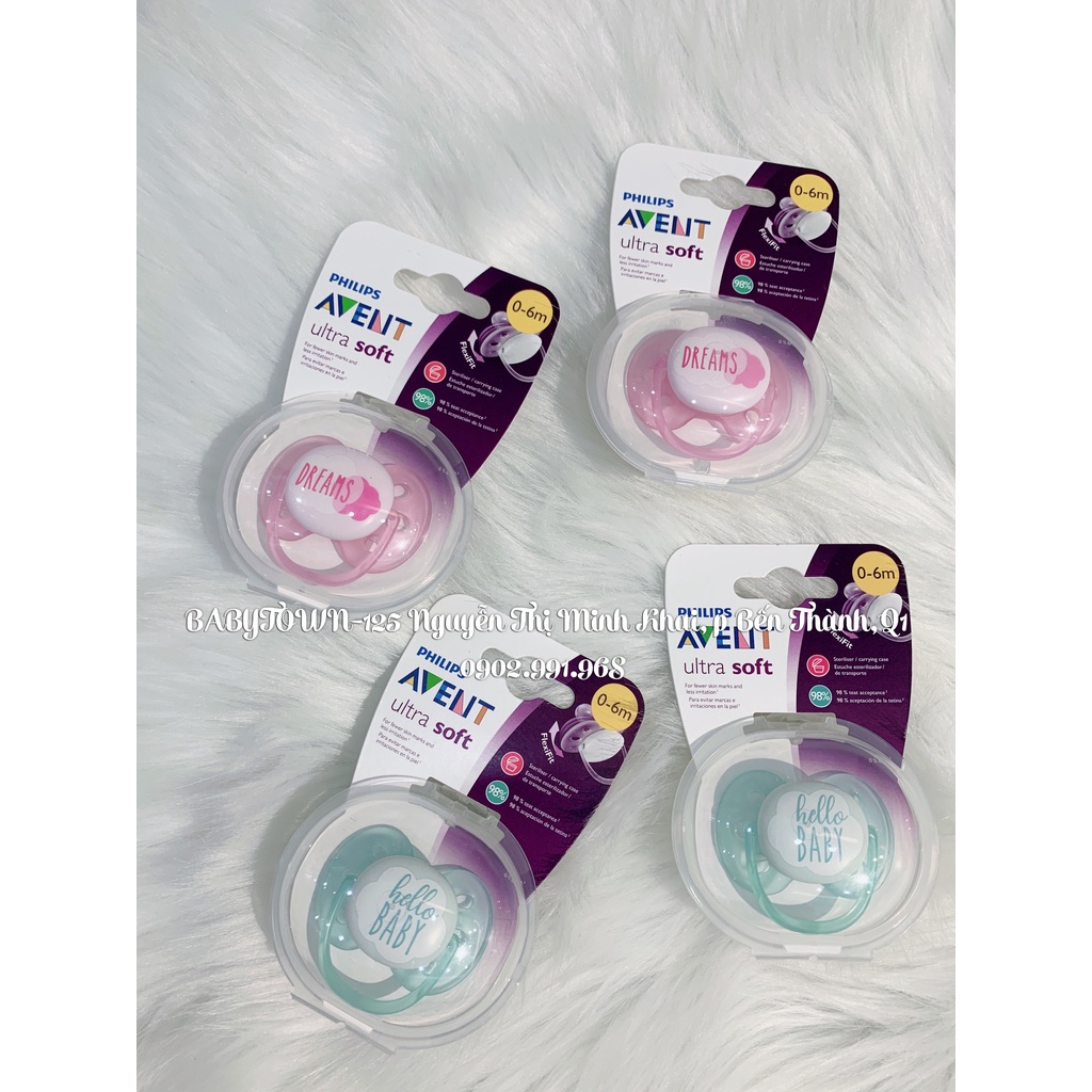 TI GIẢ PHILIP AVENT ULTRA SOFT 0-6M/6-18M VỈ ĐƠN