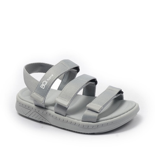 GIÀY BQ - Xăng đan nữ thiết kế ba quai ngang dán màu xám, đế 3cm SD BQ017