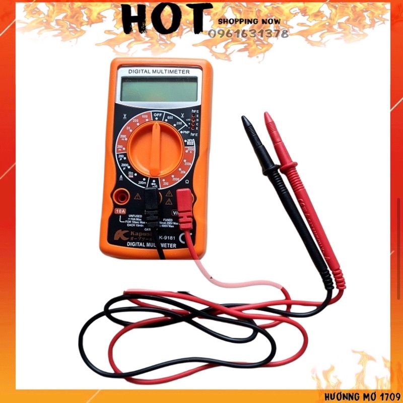 Đồng hồ vạn năng hãng Kapusi Nhật Bản K-9181 dùng đo điện AC, DC có tặng kèm 1 bút thử điện Kapusi (Đồng hồ đo điện)