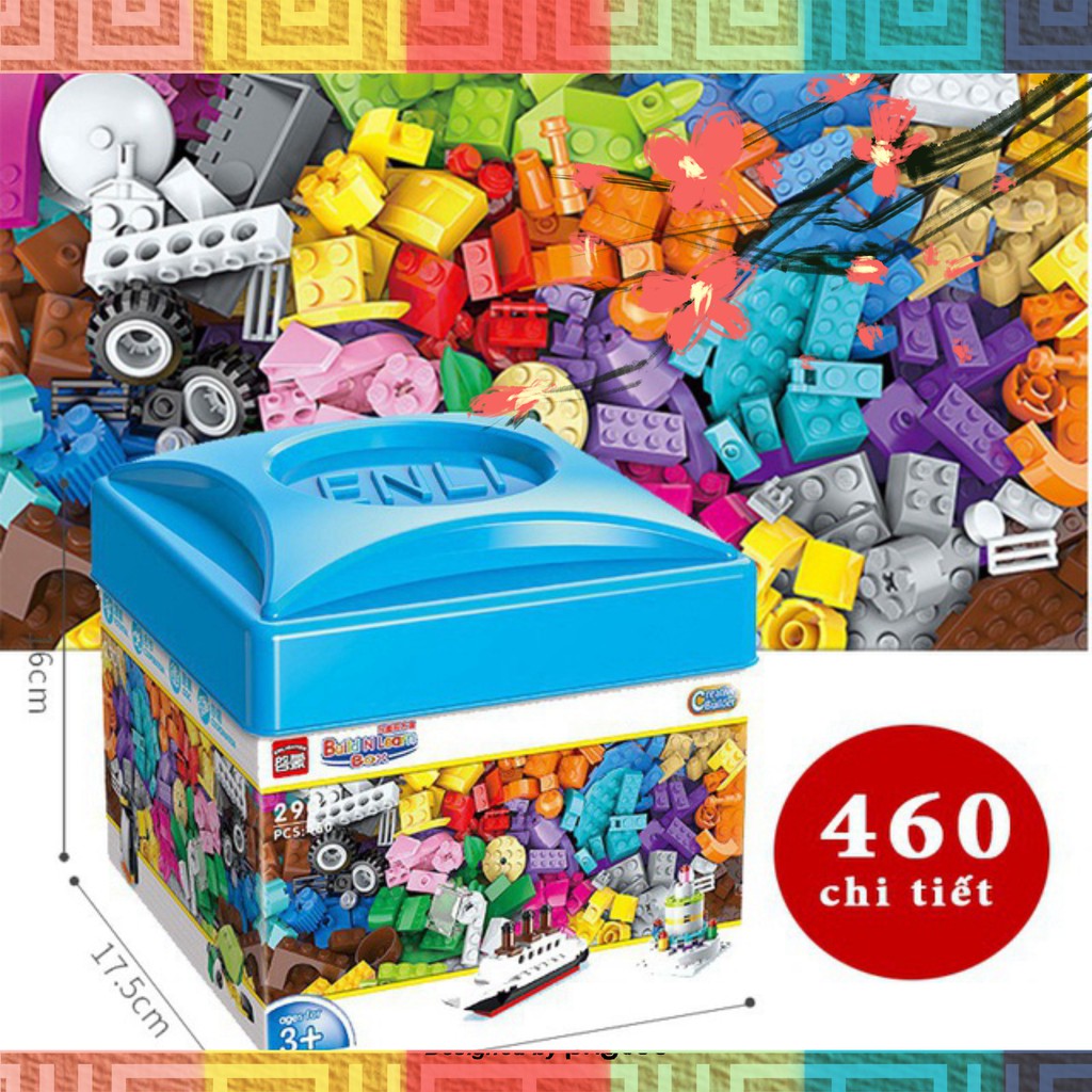 Bộ xếp hình kiểu lego sáng tạo 460 chi tiết
