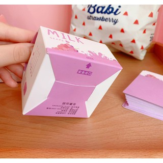 Hộp giấy note bình sữa cute