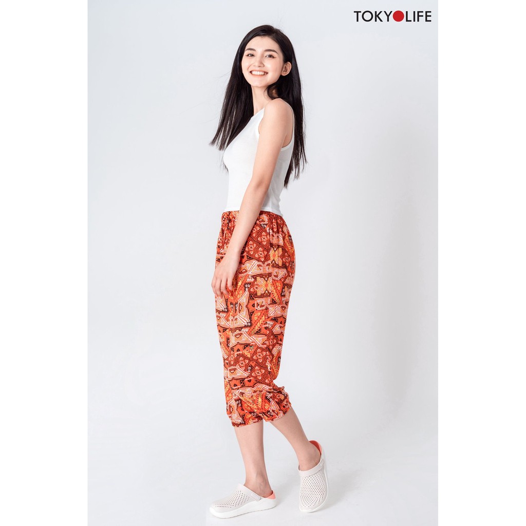 [Mã WABRSWK giảm 10% đơn 250K] Quần lanh Nữ TOKYOLIFE lửng chun gấu I9PAN514I