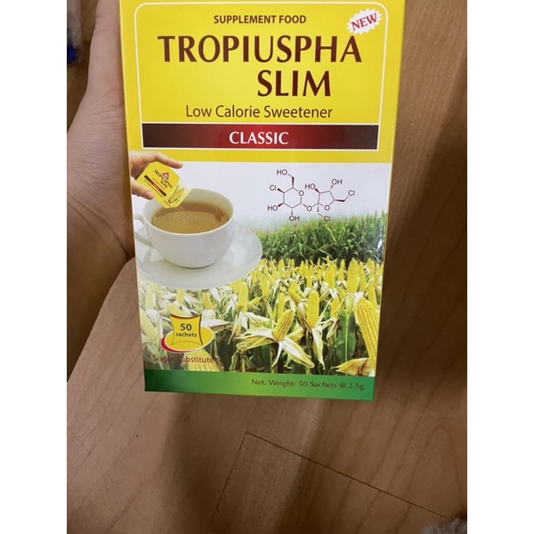 Đường bắp ăn kiêng Tropicana Slim - Hộp 50 gói