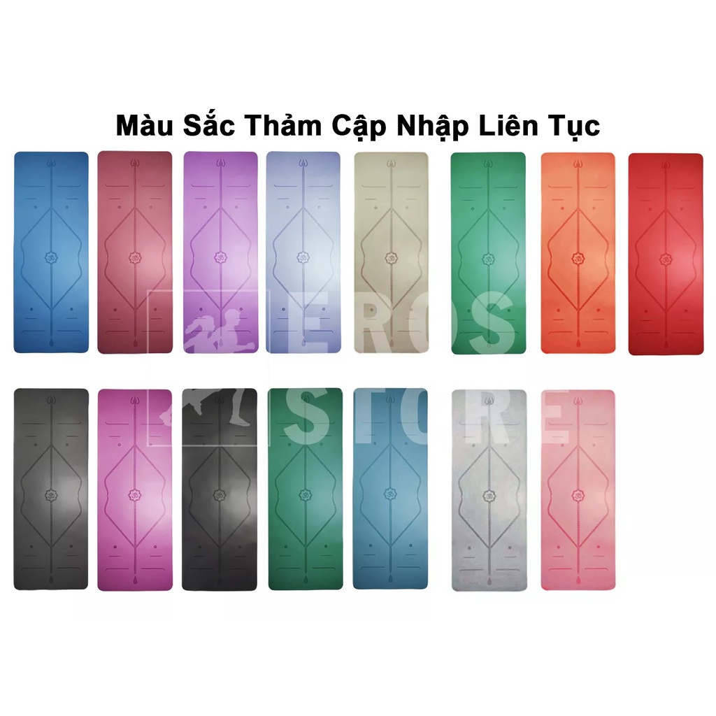 Thảm Tập Yoga 6MM Định Tuyến TPE Cao Cấp Chống Trượt Chính Hãng Eros Store