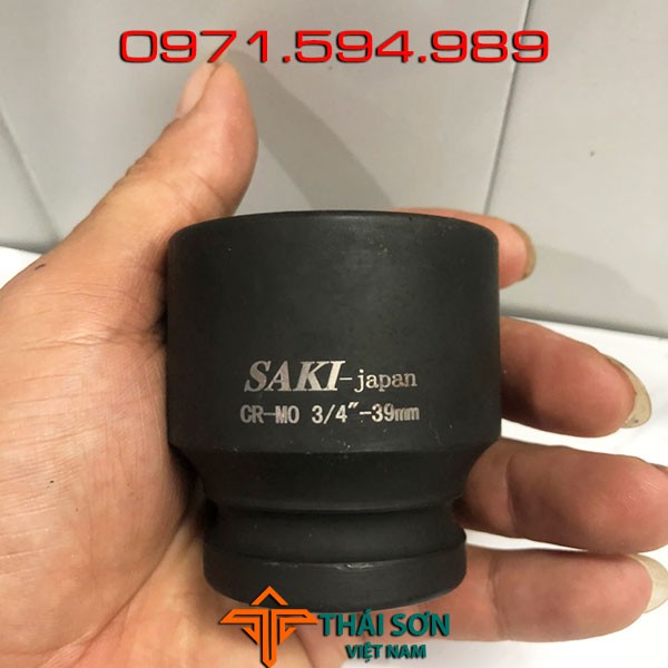 Đầu típ khẩu 3/4 inch lục giác, . SAKI - Nhật Bản. Chuyên mở máy động cơ, ô tô