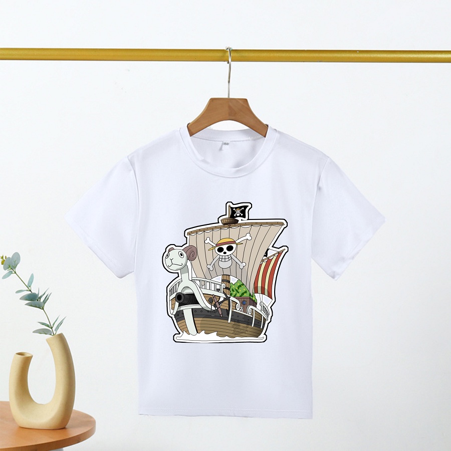 Áo thun cho bé trai in hình vua hải tặc one piece ace luffy sabo cực hot