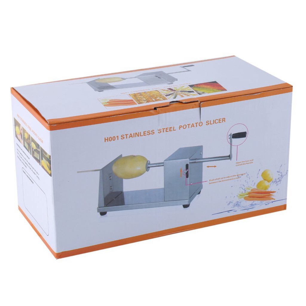 Máy cắt khoai tây, cà rốt, dưa chuột hình lốc xoáy Cỡ Lớn Chất Liệu Inox