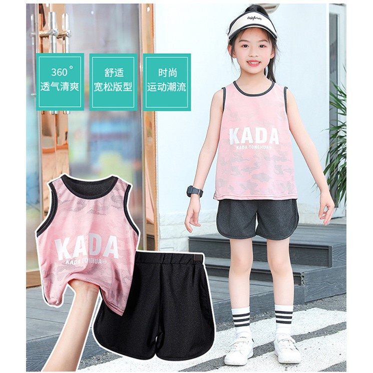 Set Đồ Thể Thao Mùa Hè Thời Trang Cho Bé Trai Và Bé Gái 100-160cm