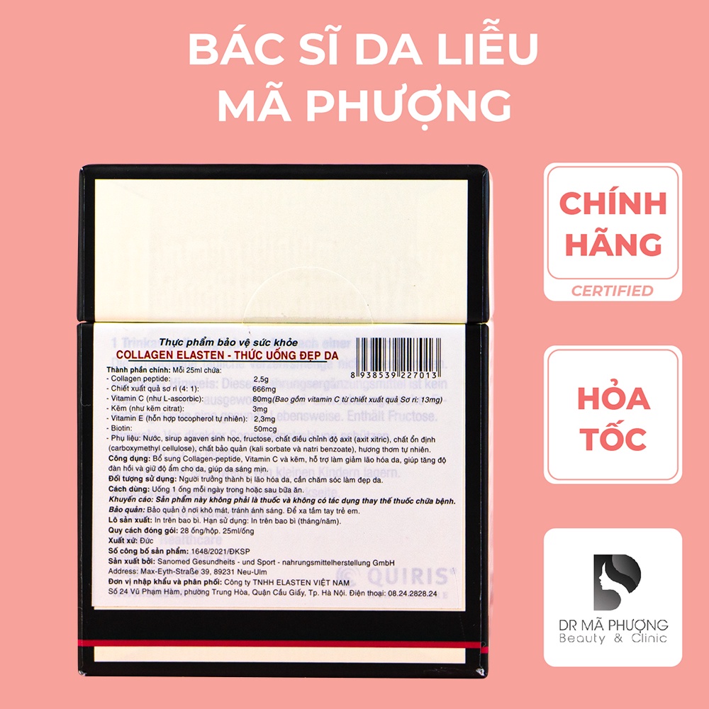 NƯỚC UỐNG BỔ SUNG COLLAGEN ELASTEN - Hàng Chính Hãng - Dược Mỹ Phẩm Bác Sĩ Mã Phượng