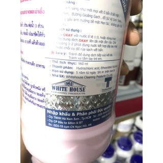 NƯỚC TẨY BỒN CẦU- NHÀ VỆ SINH OKAY THÁI LAN 960ml