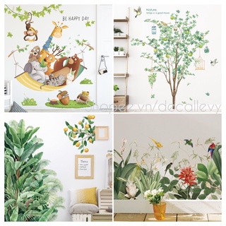 Decal dán tường ⚡RẺ VÔ  ĐỊCH⚡ Tranh dán tường - nhựa PVC Vinly không thấm nước- decor chụp ảnh phong phú